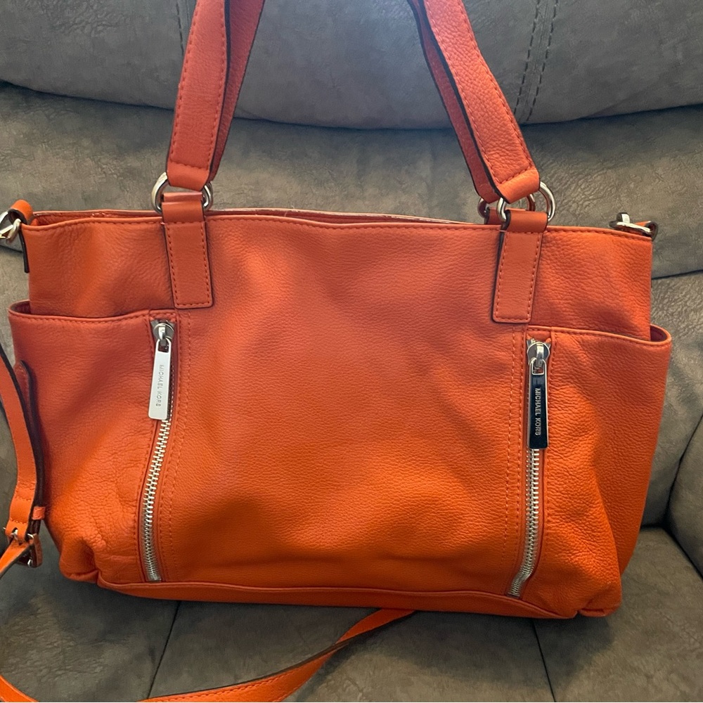 Orange leather Michael Kors bag